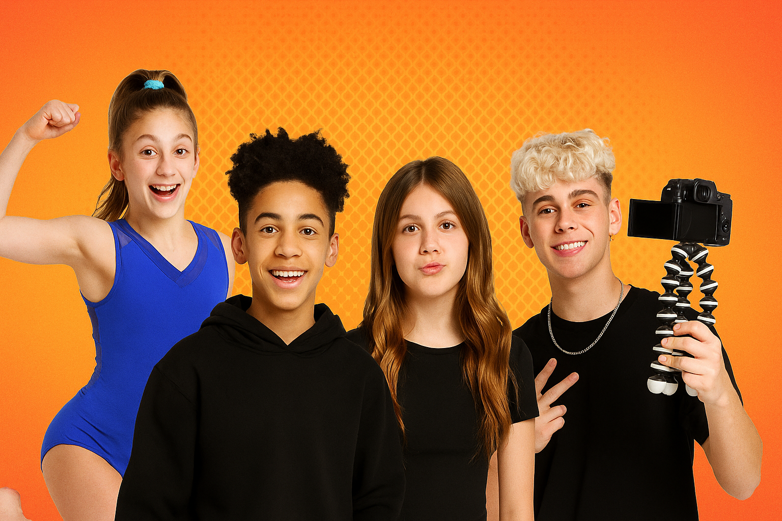 Top teen YouTubers of 2025 posing together — the rising stars dominating Gen Z entertainment.