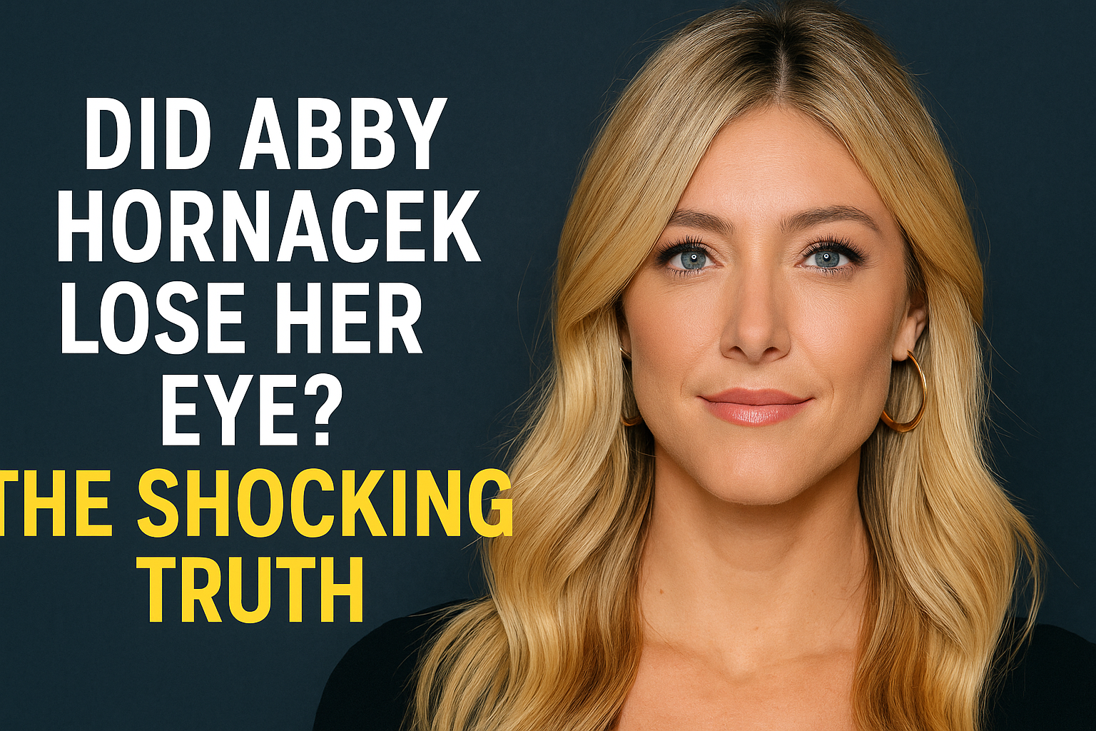Abby Hornacek posing confidently, highlighting her resilience and public presence amid eye injury rumors.