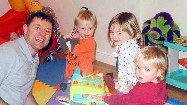 Childhood photo of Amelie McCann with her parents and twin brother Sean